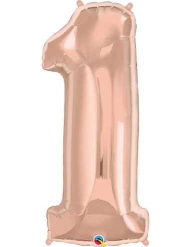 Balão FOIL N° 1 ROSE GOLD 86cm