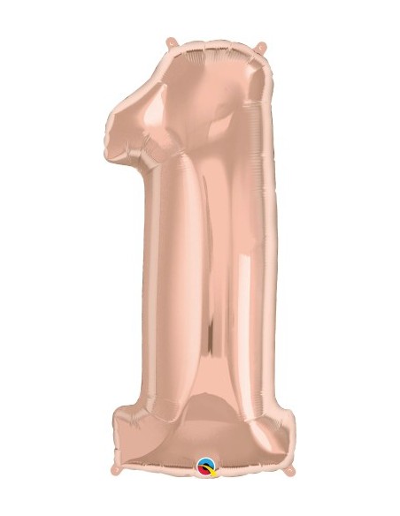 Balão FOIL N° 1 ROSE GOLD 86cm