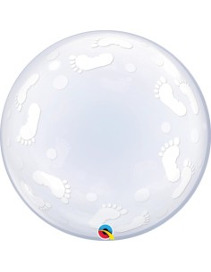 Balão BUBBLE Pegadas de bebé 61cm