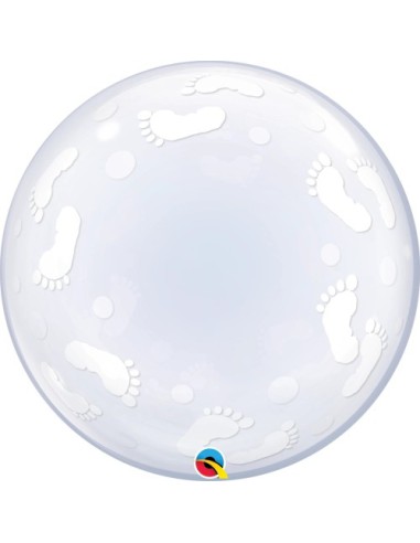 Balão BUBBLE Pegadas de bebé 61cm