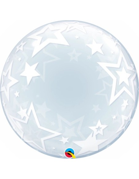 Balão BUBBLE Estrelas Elegantes 61cm