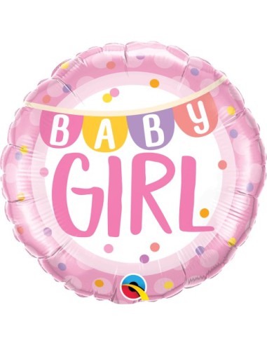 Balão FOIL Baby Girl Bandeira 46cm