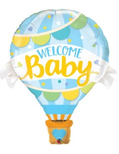 Balão FOIL Welcome Baby Balão Azul 107cm