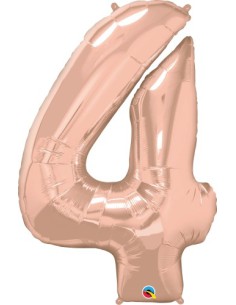 Balão FOIL N° 4 ROSE GOLD 86cm