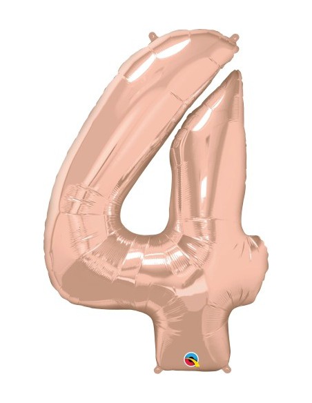 Balão FOIL N° 4 ROSE GOLD 86cm