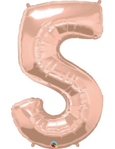 Balão FOIL N° 5 ROSE GOLD 86cm