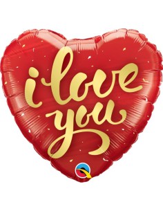 Balão FOIL Coração I Love You 46cm