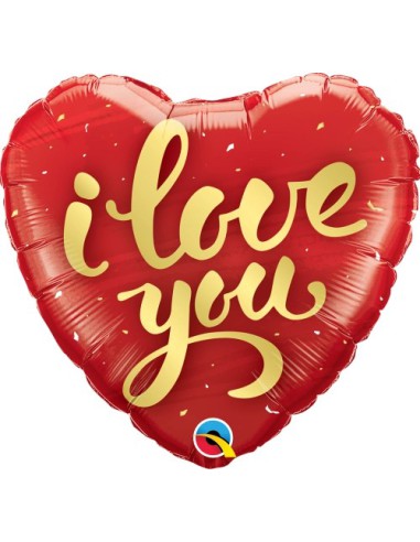 Balão FOIL Coração I Love You 46cm