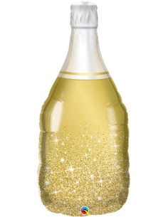 Balão FOIL Garrafa de Espumante Dourada 99cm