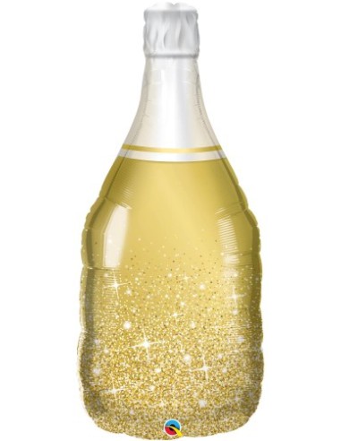 Balão FOIL Garrafa de Espumante Dourada 99cm