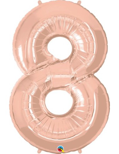 Balão FOIL N° 8 ROSE GOLD 86cm
