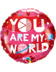 Balão FOIL You are My World 46cm