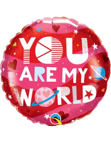 Balão FOIL You are My World 46cm