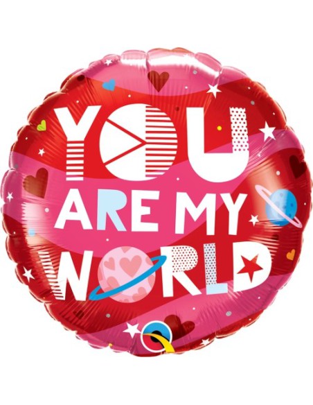 Balão FOIL You are My World 46cm
