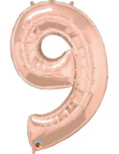 Balão FOIL N° 9 ROSE GOLD 86cm