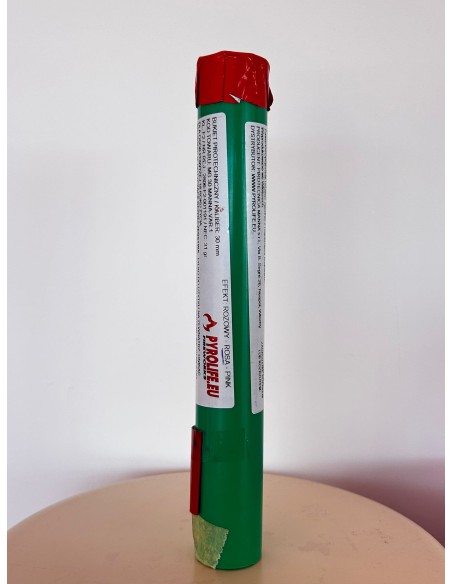 Disparo de Fumo Rosa com Rastilho