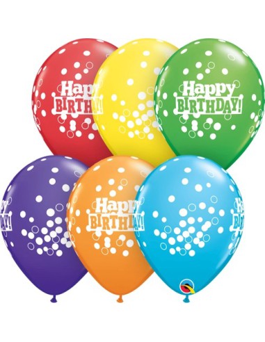 Bday Confetti Dots 5 uni. 11' RND
