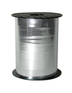 BALLOON RIBBON WIDE METALLIC SILVER 15 MM X 100 M