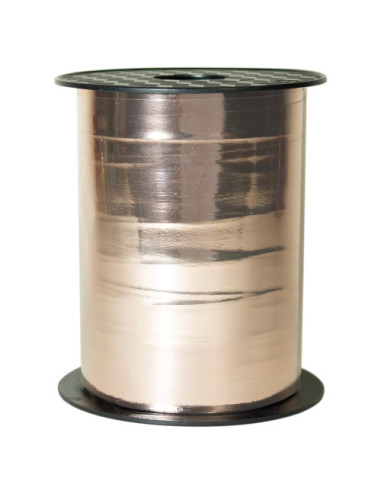 BALLOON RIBBON WIDE METALLIC ROSE GOLD 15 MM X 100 M