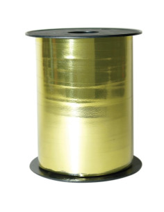 BALLOON RIBBON WIDE METALLIC GOLD 15 MM X 100 M