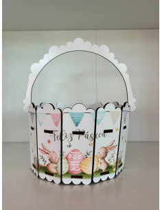 Cesta de Pascoa Redonda