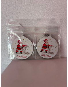 Bola de Madeira "Pai Natal" 1 uni.