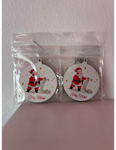 Bola de Madeira "Pai Natal" 1 uni.