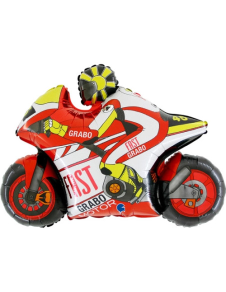Balão FOIL MOTA / MOTO Vermelho 74cm