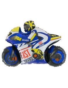 Balão FOIL MOTA / MOTO Azul 74cm