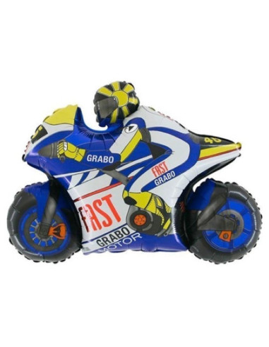 Balão FOIL MOTA / MOTO Azul 74cm