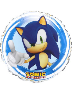 Balão FOIL  Redondo Sonic 46cm