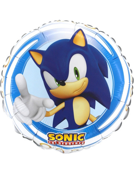 Balão FOIL  Redondo Sonic 46cm