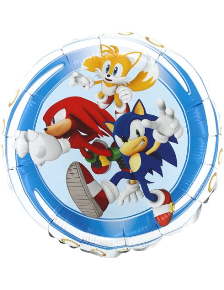 Balão FOIL  Redondo Sonic 46cm