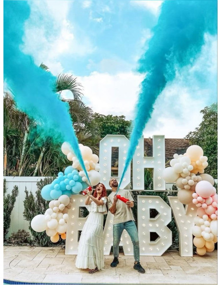 Extintor de fumo azul para revelação
