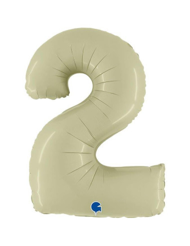 Balão FOIL N°2  Olive Green Satin 102cm
