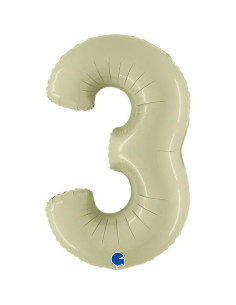 Balão FOIL N°3  Olive Green Satin 102cm