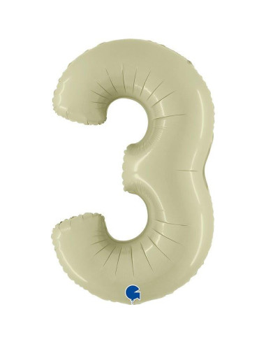 Balão FOIL N°3  Olive Green Satin 102cm