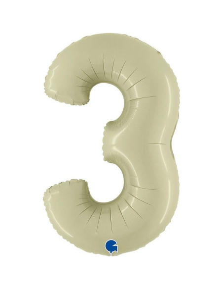 Balão FOIL N°3  Olive Green Satin 102cm