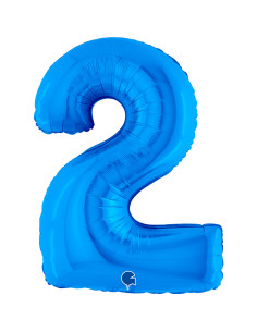 Balão FOIL N°2 Azul 102cm