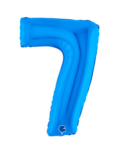 Balão FOIL N°7 Azul 102cm