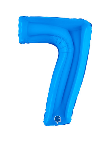 Balão FOIL N°7 Azul 102cm