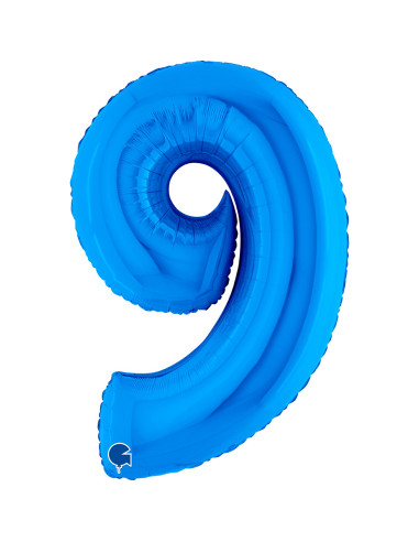 Balão FOIL N°9 Azul 102cm