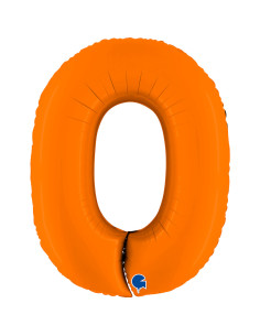 Balão FOIL N°0 Laranja 102cm