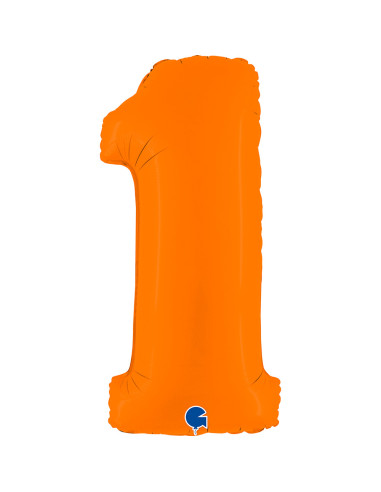 Balão FOIL N°1 Laranja 102cm
