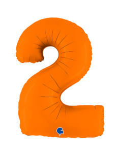 Balão FOIL N°2 Laranja 102cm