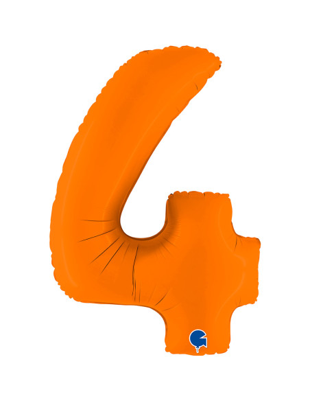 Balão FOIL N°4 Laranja 102cm