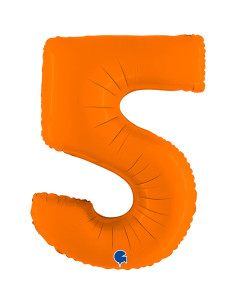 Balão FOIL N°5 Laranja 102cm