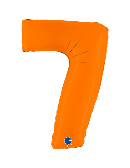 Balão FOIL N°7 Laranja 102cm