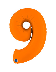 Balão FOIL N°9 Laranja 102cm