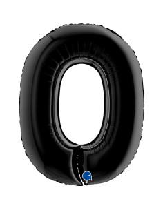 Balão FOIL N°0 Preto 102cm